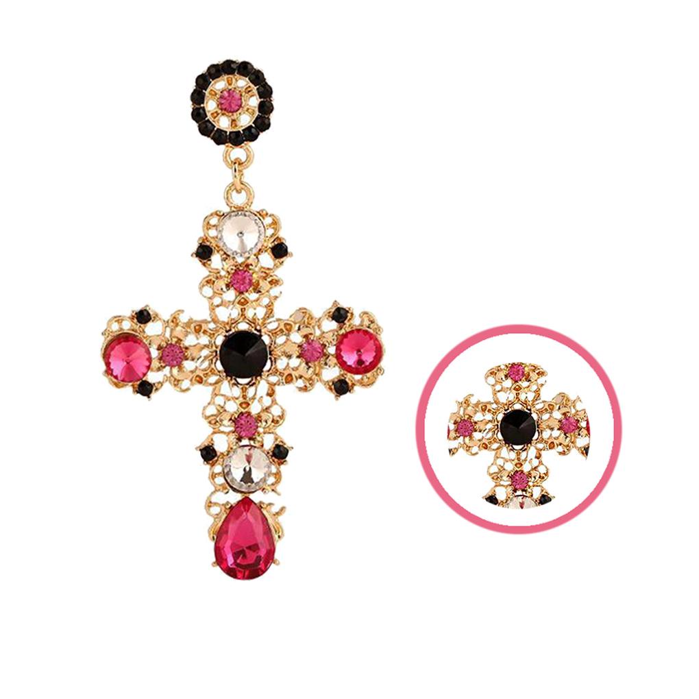 Đôi Khuyên Tai Đính Đá Pha Lê Phong Cách Vintage Thời Trang Cho Nữ