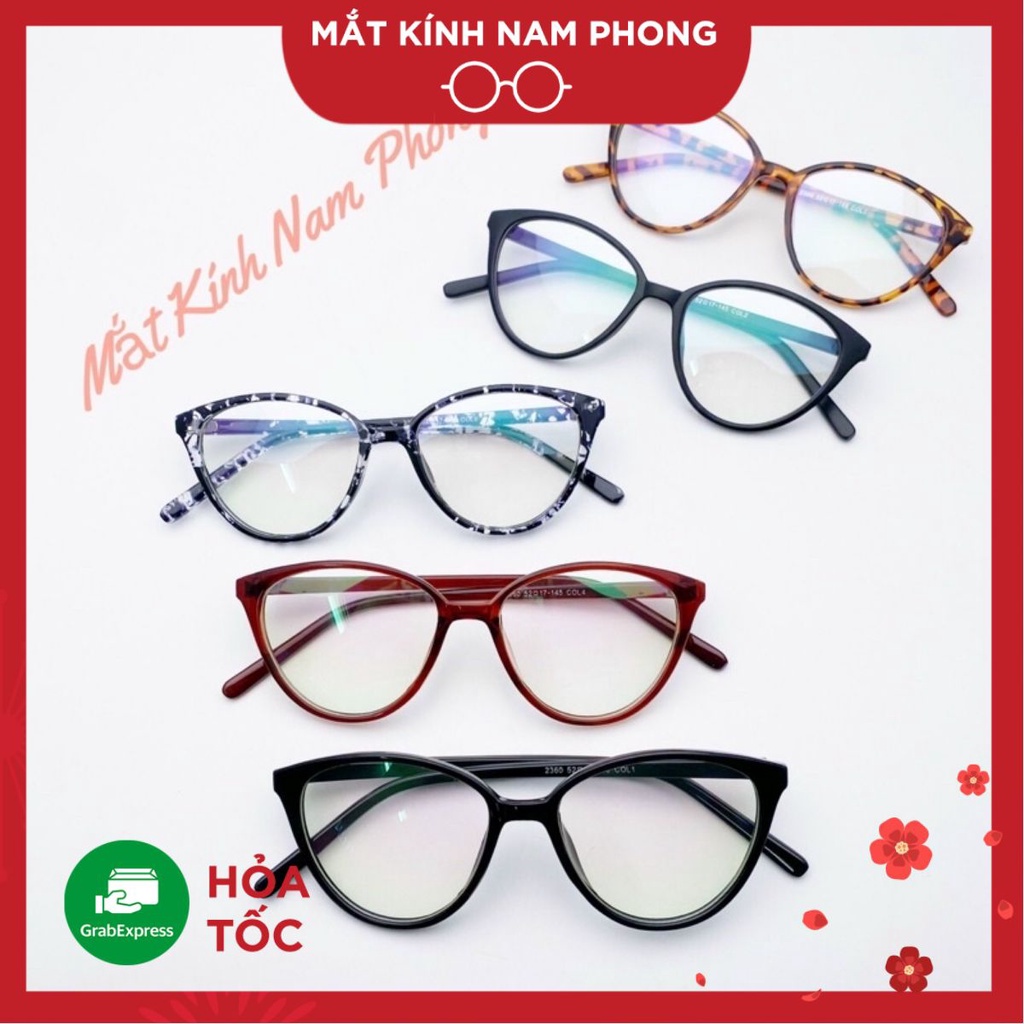GỌNG KÍNH MẮT MÈO SANG CHẢNH NHỰA DẺO NHIỀU MÀU 2360