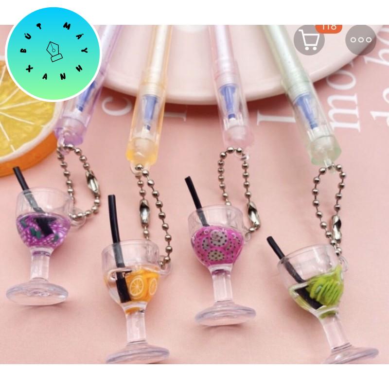 1 hộp bút nước cute gồm 12 bút có hình treo viết xoá được