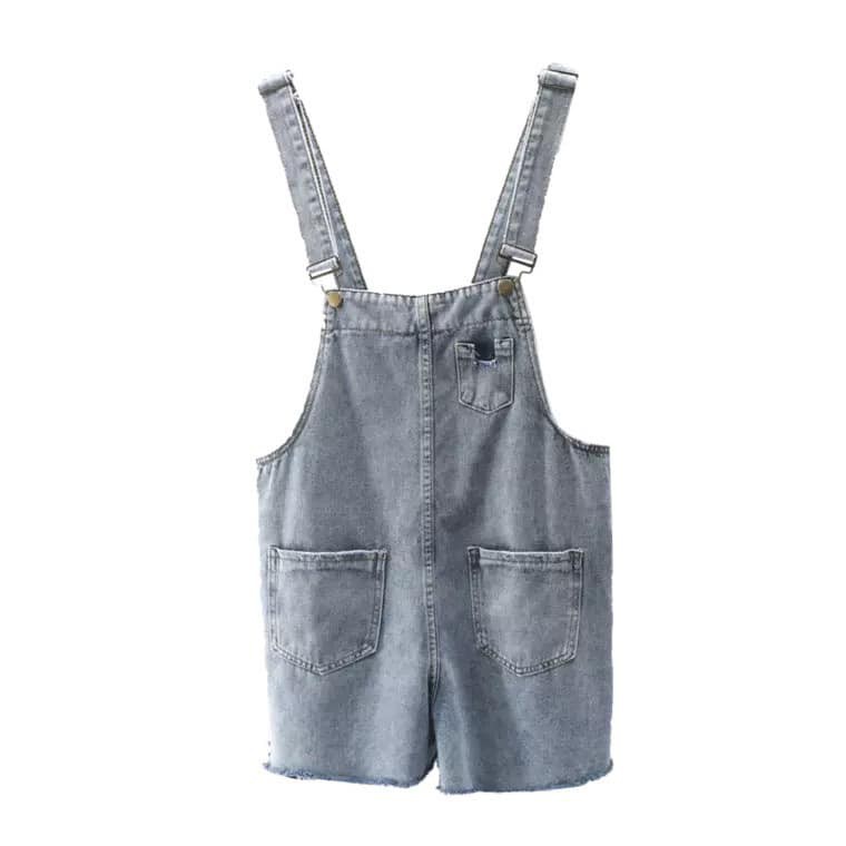 Quần yếm jeans lửng phối 2 túi ulzzang ,yếm đùi bò nữ ,HÓT TICHTOC thời trang 1989 ,quần sóc bò phong cách hàn quốc