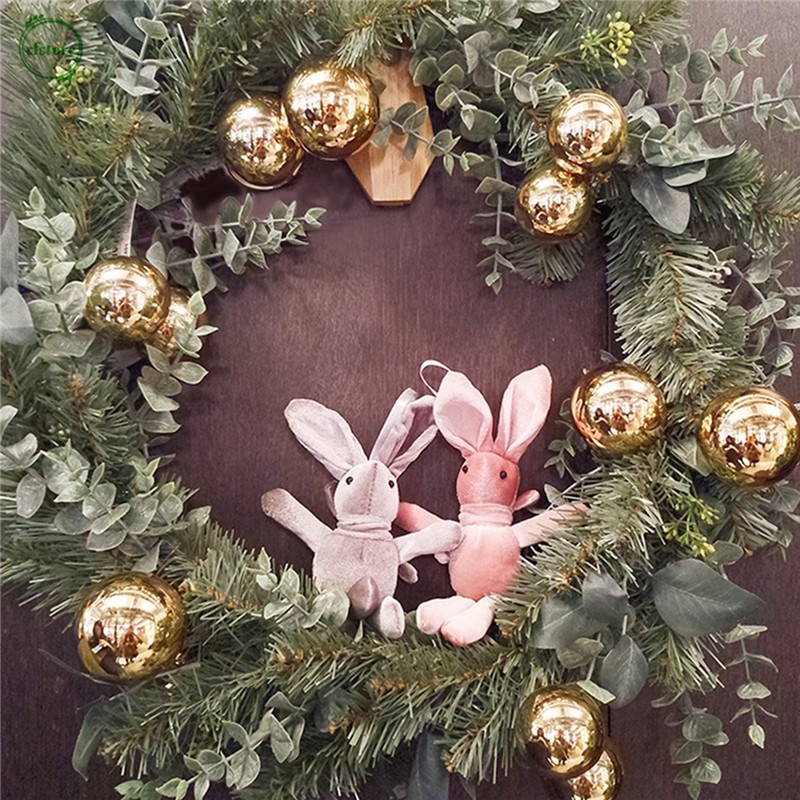 1 Móc Khóa Hình Thỏ Nhồi Bông Đáng Yêu Kích Thước 20cm