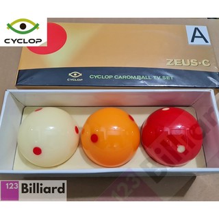 [SIÊU THỊ BIDA] Bộ bi bida CYCLOP Zeus-C 3 trái 61.5 [BI/BALL BIDA]