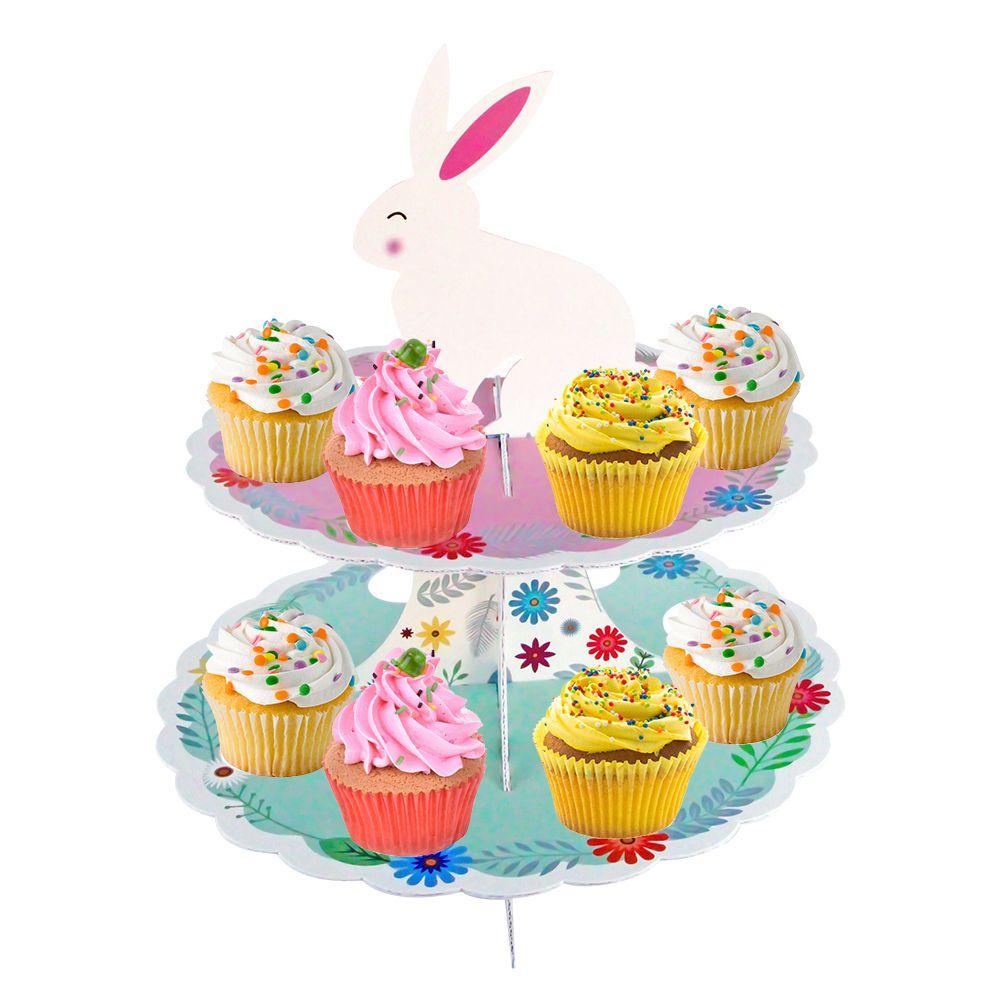 CONOPERY Giá Đỡ Trưng Bày Bánh Cupcake 2 Tầng Trang Trí Tiệc Phục Sinh