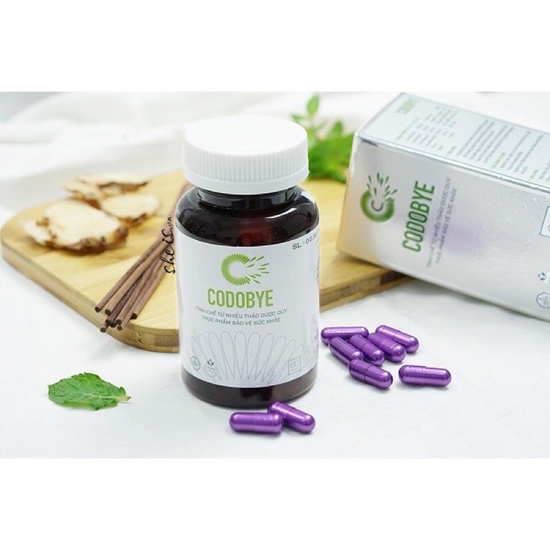 Viên uống thảo dược Codobye giúp ngăn mụn, giảm bã nhờn, cân bằng nội tiết tố - Lọ 60 viên