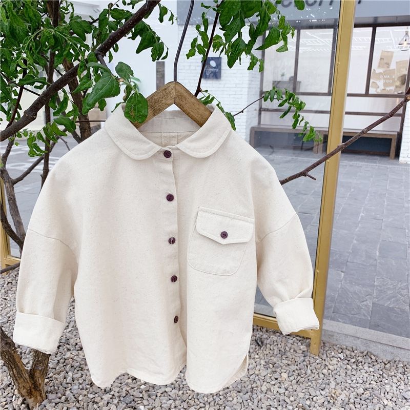 [Babycat] Hàng Có Sẵn Hàng Bán Chạy Áo Sơ Mi Cotton Thêu Thủ Công Phong Cách Nhật Bản Hàn Quốc Nhật Bản Mùa Xuân Thu Cho Bé Trai