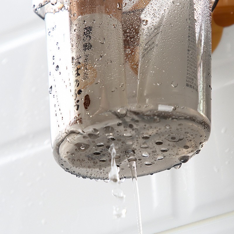 Cốc gấu dán tường đựng bàn chải đánh răng, cốc gấu nâu đựng kem đánh răng, cốc gấu dán tường nhà tắm