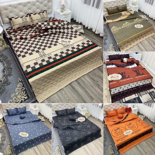 Bộ Chăn hè Ga Gối Cotton Poly Combo 5 Món - Nhiều Mẫu Lựa Chọn - Hương Vũ Bedding