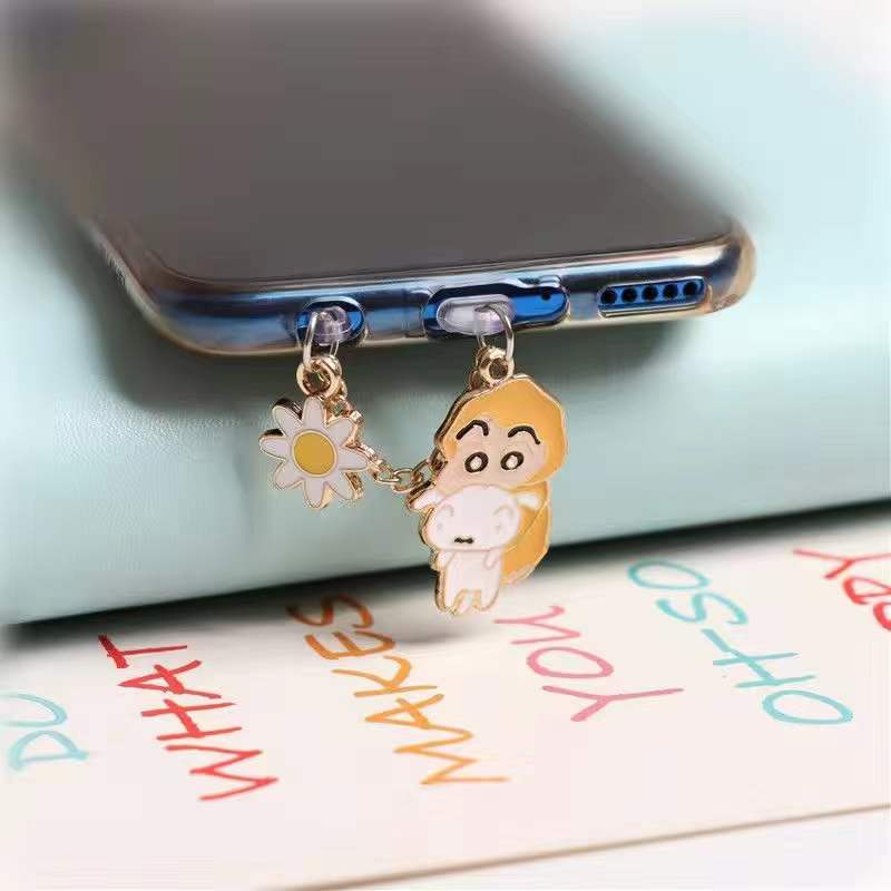 Nút Cắm Sạc Điện Thoại Chống Bụi Hình Shin-Chan Dễ Thương