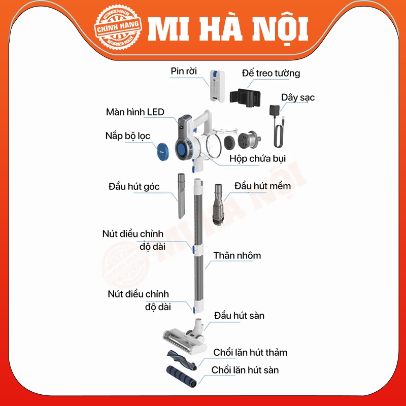 KÈM QUÀ TẶNG-  Máy Hút bụi Cầm tay  Redkey P7/ Redkey P7 Plus – Lực Hút Khủng – Trạm Sạc Đổ Rác Tự Động