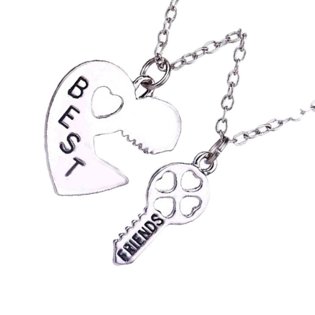 Set 2 vòng cổ Mặt Hình Mảnh Ghép Trái Tim Cho Cặp Đôi