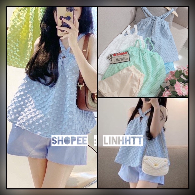 SET CỔ YẾM QUẦN SORT CHẤT XỐP QC