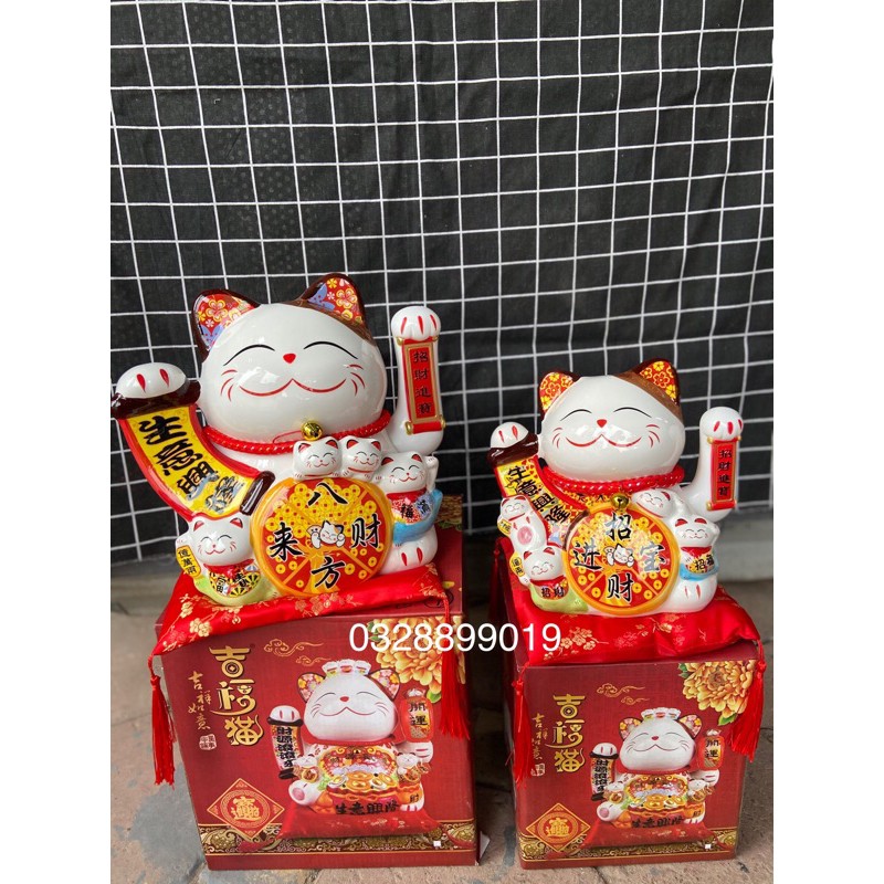 [MÈO 20 - 25 CM THIÊN KHÁCH VÃNG LAI ĐẸP] Mẫu mèo gốm sứ chiêu tài phát lộc phong thủy bán chạy, giá rẻ | BigBuy360 - bigbuy360.vn