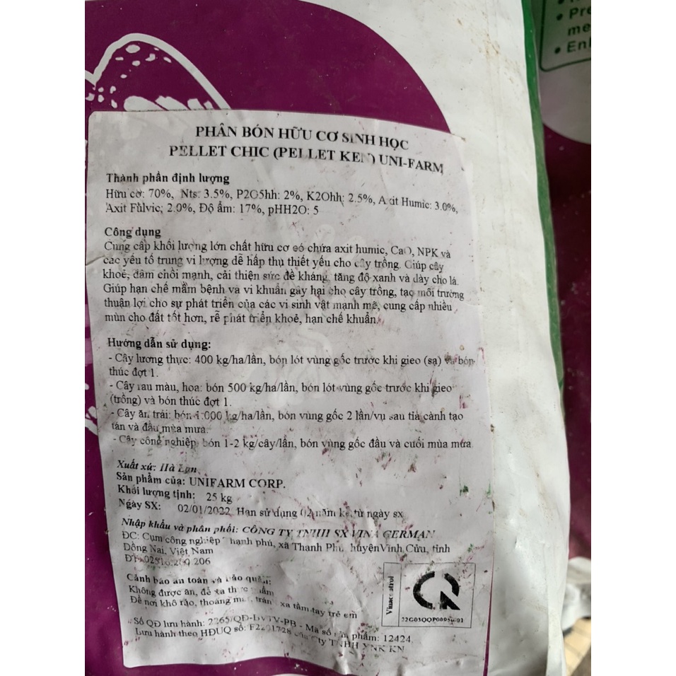 1 kg Phân bón lót hữu cơ - Hà Lan