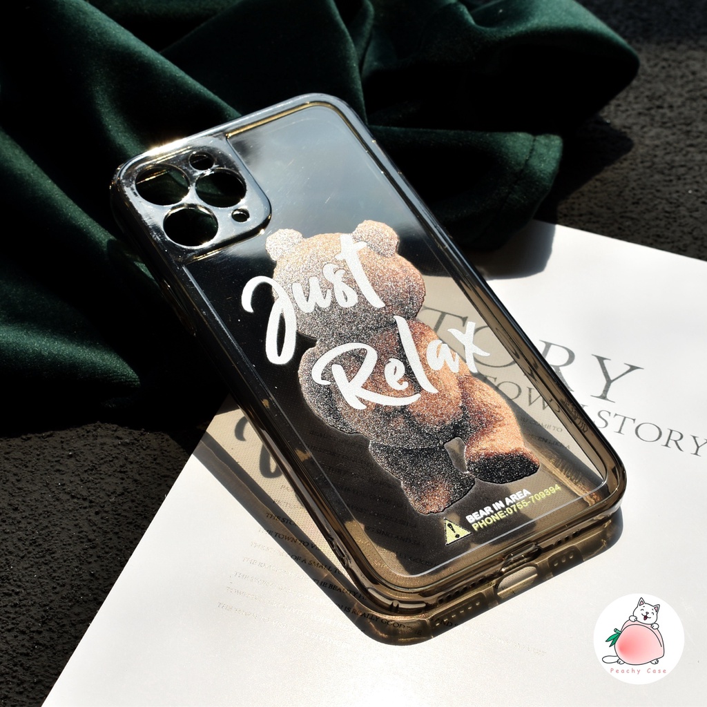 Ốp Điện Thoại Trong Suốt Họa Tiết Gấu Teddy Dễ Thương Dành Cho iPhone 14 13 12 11 Pro Max Xr Xs X 7 8 Plus