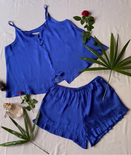 Bộ đồ ngủ dây lụa Infashion 3 nút