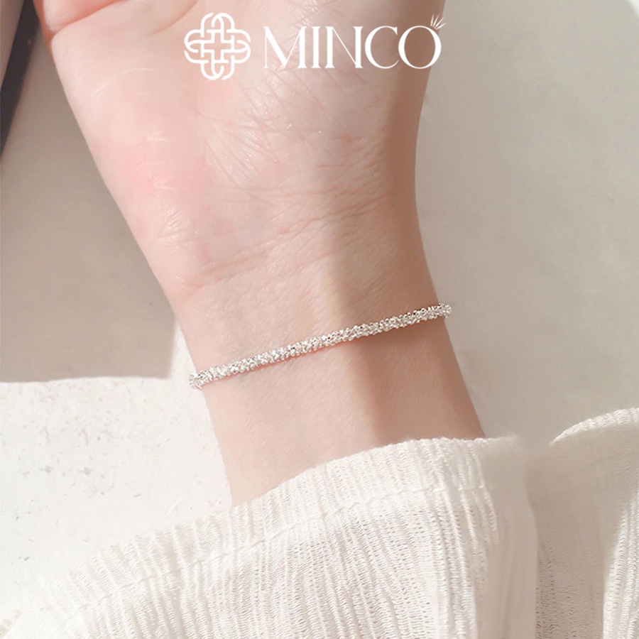 Lắc tay nữ lấp lánh nhỏ xinh Minco Accessories phụ kiện trang sức thời trang đơn giản VT20