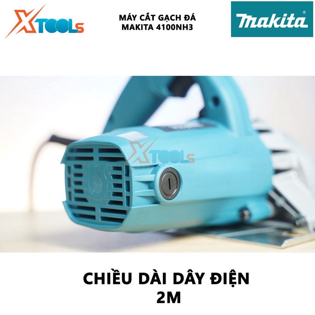 Máy cắt gạch 110mm MAKITA 4100NH3 | Máy cắt đá Công xuất: 1275W Cắt tối đa: 32mm, dùng để cắt các loại bê tông [XTOOLS]