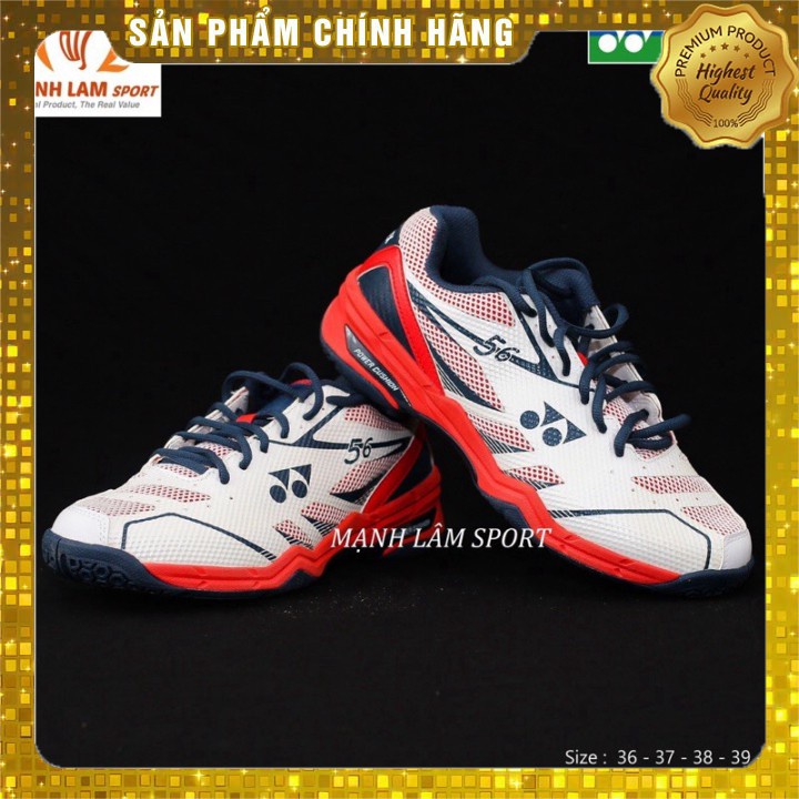 1 [Giày cao cấp] Giày cầu lông Yonex SHB56 Trắng chính hãng, êm chân, bám sân, bảo hành 2 tháng, 1 đổi 1 trong 7 ngày 3