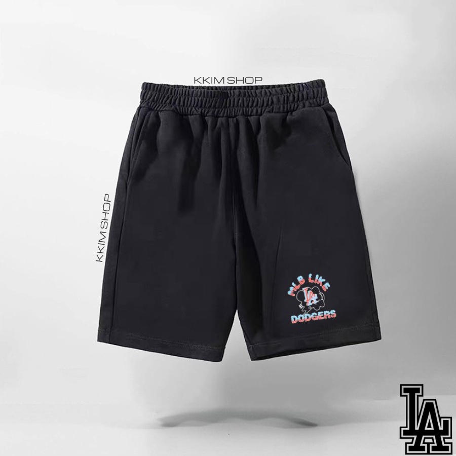 QUẦN SHORT LA Nam Nữ, quần đùi thun MLB form rộng unisex. lửng cộc ngắn thể thao mặc nhà chất liệu POLY 2DA kkimshop