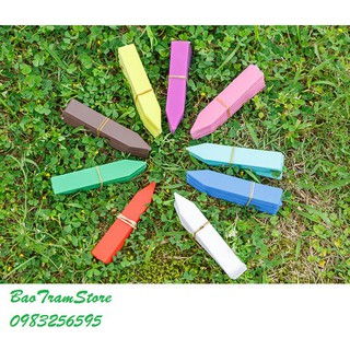 (Cực Rẻ) Set 100 thẻ ghi tên, tag ghi tên cây trồng chất liệu nhựa, dạng cắm hoặc treo -thietbinhavuon- phanbonhoalan.