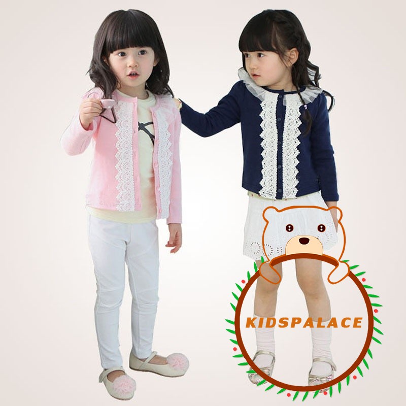 Áo KhoáC Len Lông Cho Bé GáI (2-7 TuổI)