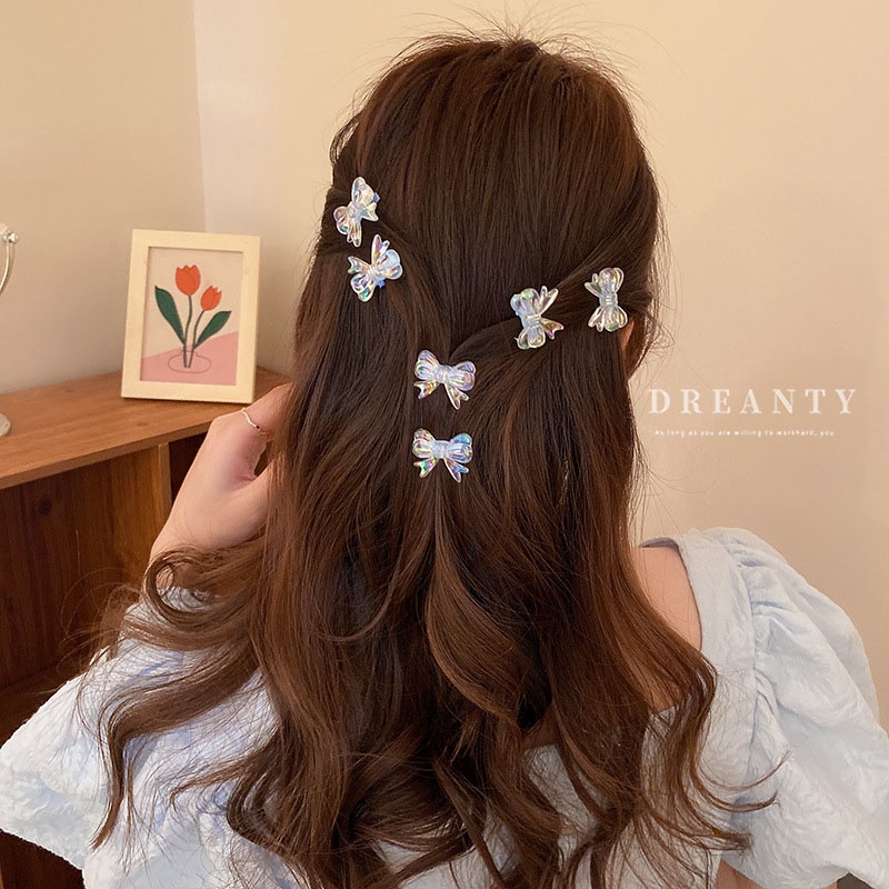 Kẹp Tóc Nơ Nhiều Màu Sắc Thiết Kế Đơn Giản Dễ Thương Phong Cách Hàn Quốc