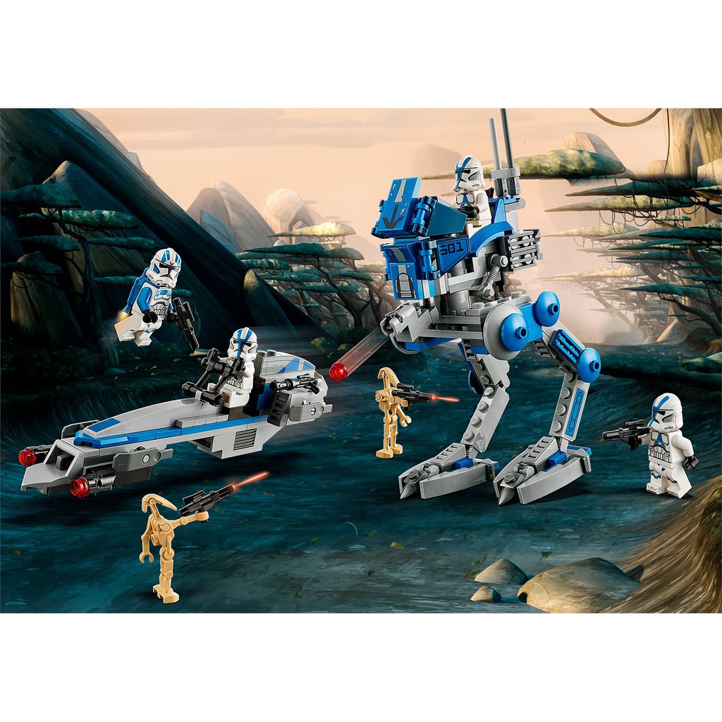 Lego Star Wars 75280 - 501st Legion Clone Troopers - Bộ xếp hình Lego Binh đoàn 501st