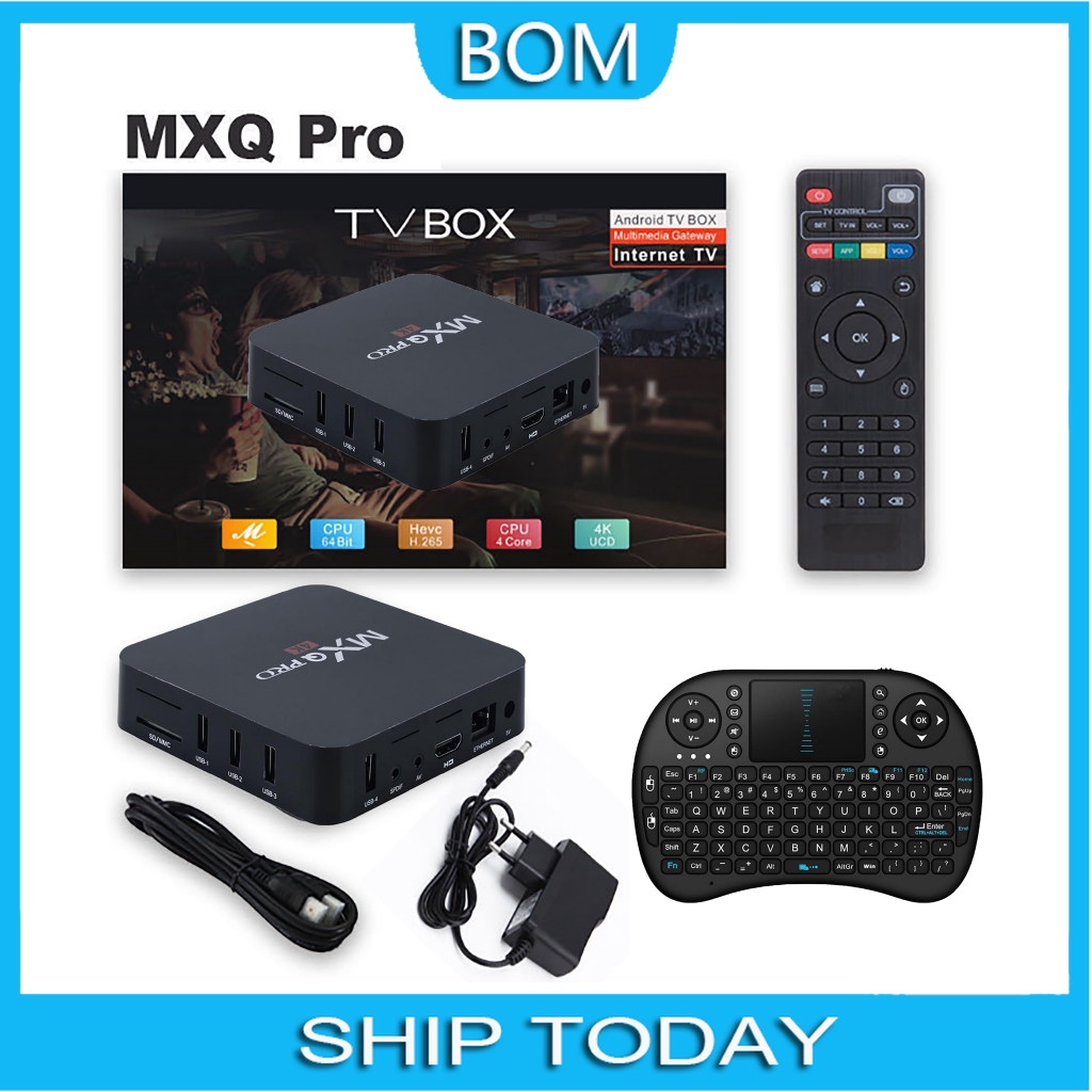 ANDROID MXQ PRO Thiết Bị Chuyển Đổi Tv Thường Thành Smart Box 4k Ultra Hd 100%