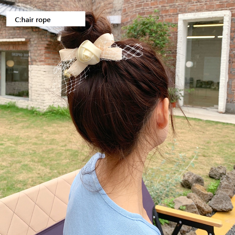 Kẹp Tóc Hình Hoa Hồng Màu Sắc Ngọt Ngào Phong Cách Hàn Quốc