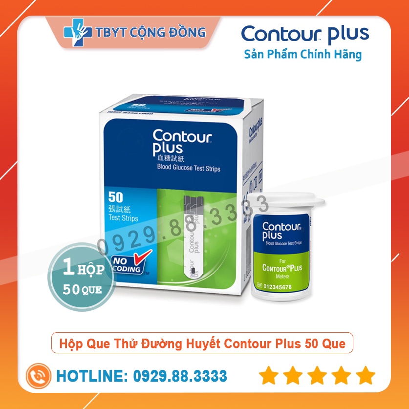 QUE THỬ ĐƯỜNG HUYẾT CONTOUR PLUS 50 que,100 que,150 que