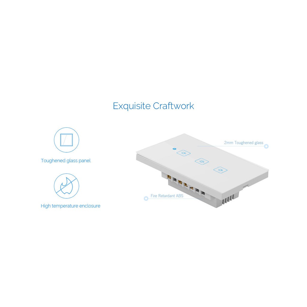 Công tắc điện thông minh WiFi Smart Switch. Bản rút gọn của Sonoff T1-US,công tắc wifi,nhà thông minh