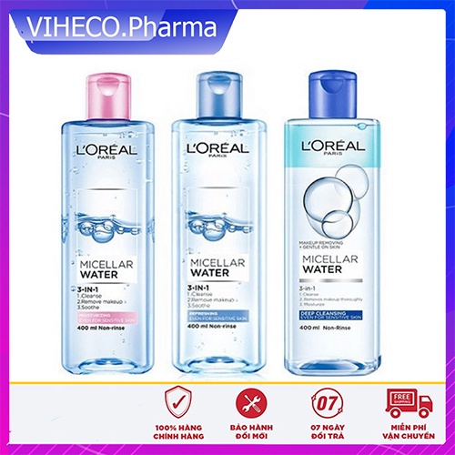 Nước tẩy trang Loreal - L'Oreal Paris 3-in-1 Micellar Water