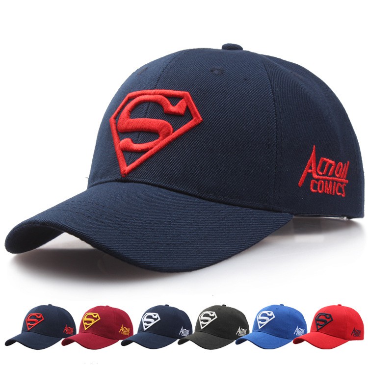 Men's Superman Baseball Cap Outdoor Sunscreen Cap Wild Leisure Visor Hat