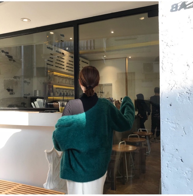 Áo khoác cadigan len lông dáng ngắn, có ảnh thật | BigBuy360 - bigbuy360.vn