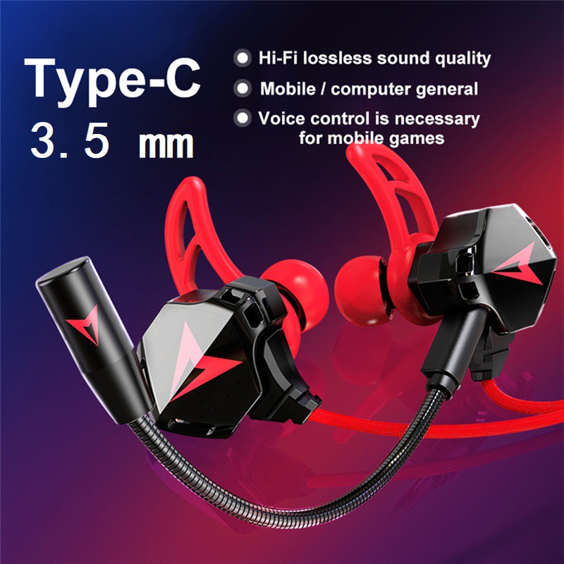 【24h SHIPS】Original GAMO G9 Gaming Headphone Stereo Bass Noise Reduction Earphone Sport PUBG Earbuds Mic Mobile