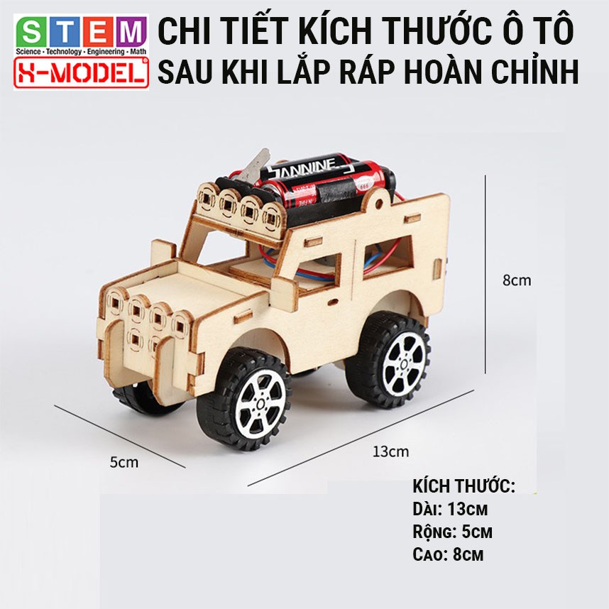 Đồ chơi sáng tạo STEM Lắp ráp Xe ôtô gỗ X-MODEL ST72 cho bé, Đồ chơi tự làm DIY - Do it Yourself - Giáo dục STEM,STEAM