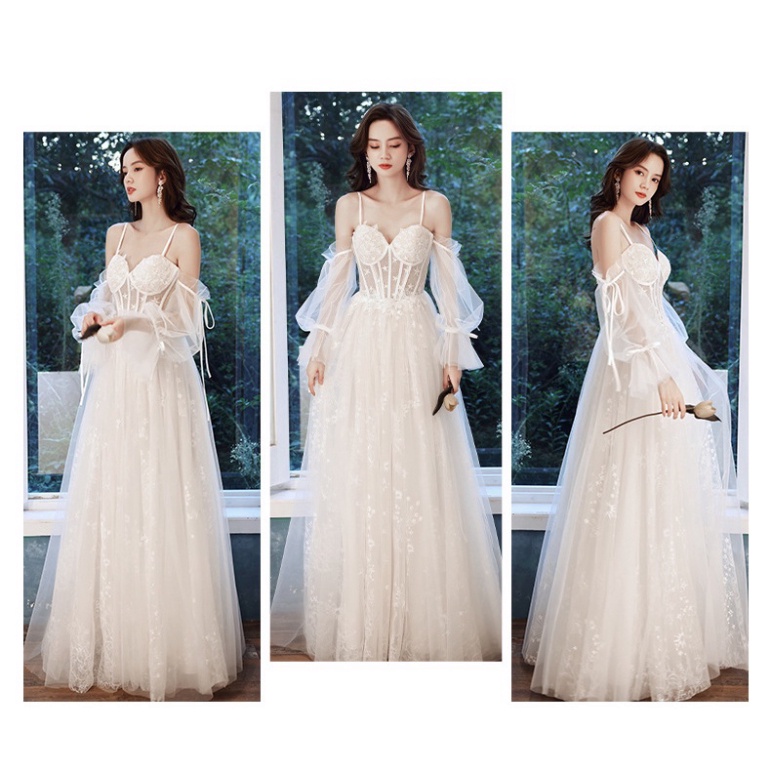 🔥BIGSIZE 40-90KG🔥🔥QUẢNG CHÂU🔥 Đầm Dự Tiệc Màu Trắng Dáng Dài Ôm Cơ Thể Thời Trang Cho Nữ dr đám cưới dự tiệc dạ hội