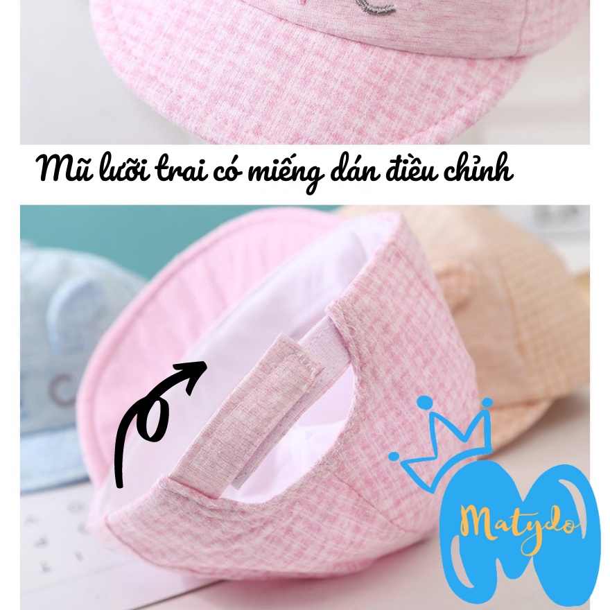 Mũ cho bé sơ sinh nón trẻ em bé trai bé gái mềm mại đáng yêu từ 0 đến 12 tháng phụ kiện mũ nón MSS02