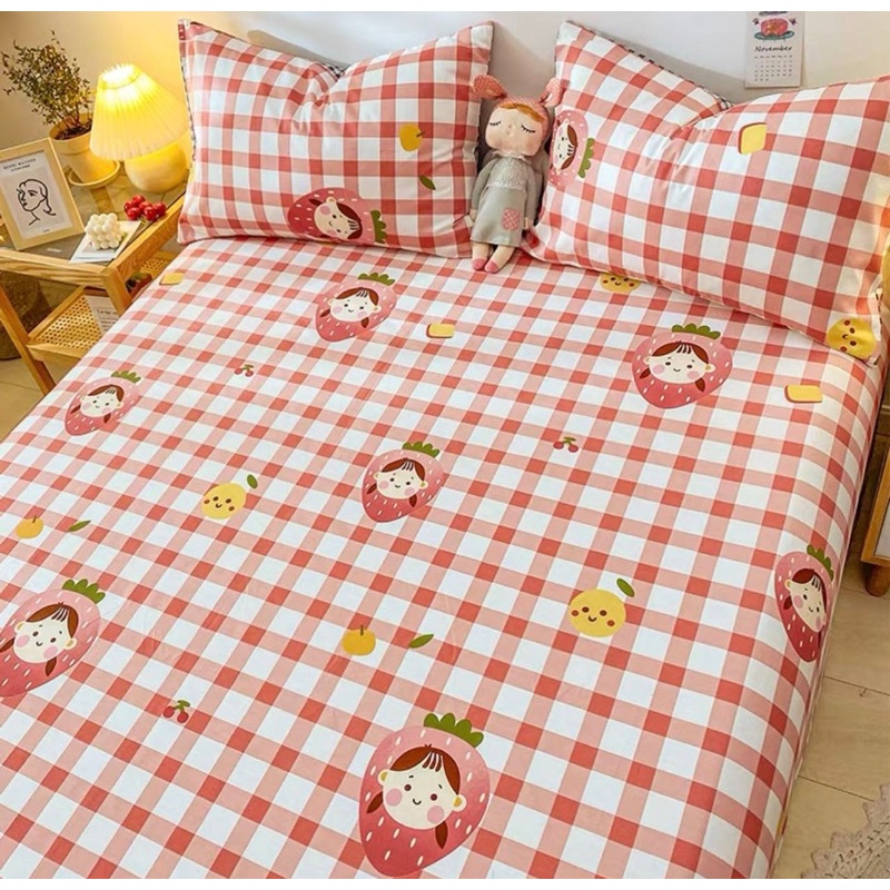 Bộ Ga Gối ❤️ ga gối cotton 100% họa tiết đáng yêu cho bé phong cách Hàn Quốc đủ size đệm nhập khẩu chính hãng