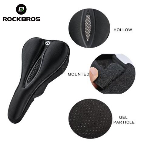 Đệm ngồi xe đạp ROCKBROS với vải bọc bằng silica gel khoét rỗng thoáng khí hai kích cỡ tiện lợi