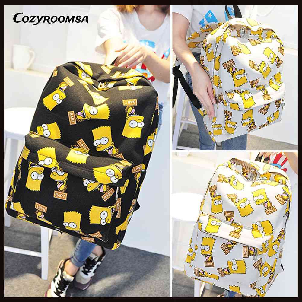 Ba Lô Vải Bố Hoạ Tiết Hoạt Hình Cho Nam Và Nữ