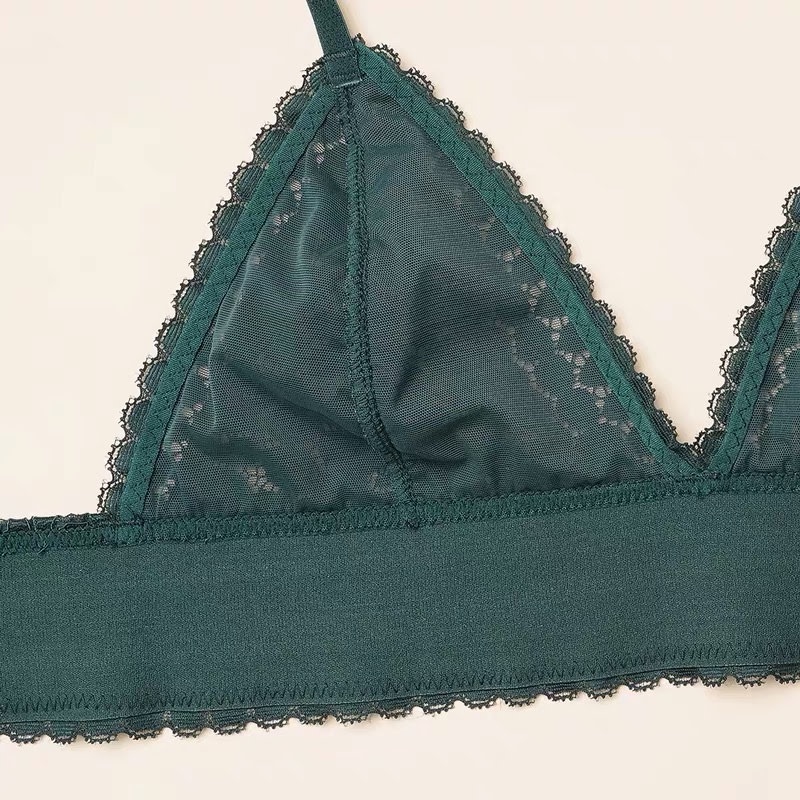 Bộ Đồ Lót Bralette Ren kiểu Pháp Không Gọng Không Mút S025