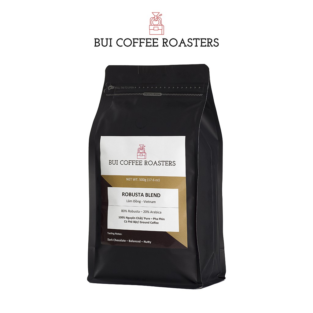 Cà Phê Robusta Blend 500gr Bột Hoặc Hạt Dùng Pha Phin Hoặc Pha Máy