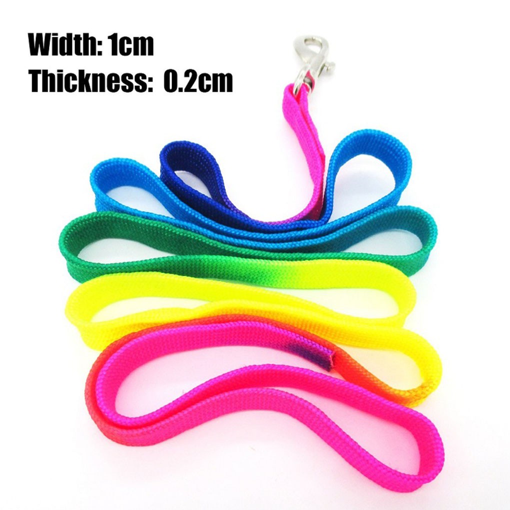 Adjustable Rainbow Small Rabbit Cat Collar Leash Band Dog Pets Lead Harness Strap Belt CHSG