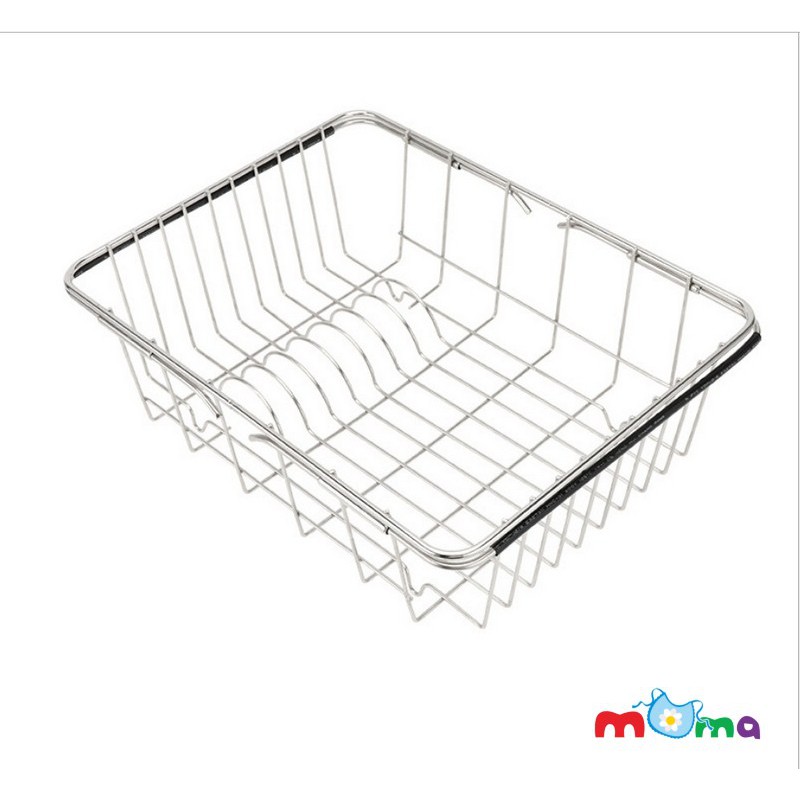 Giá đỡ,khay úp inox cao cấp có thể thay đổi chiều dài gác bồn rửa chén,ráo nước rau củ,quả,chén,bát,ly_HK105