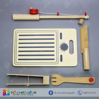 Đồ chơi gỗ Bộ câu cá làm bếp