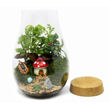 Nhà nấm mô hình mini trang trí terrarium, sen đá, tiểu cảnh 1,5x1,6cm