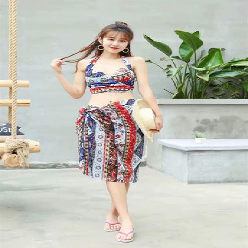 Bộ Bikini Hai Mảnh Họa Tiết Cổ Điển Cho Nữ | BigBuy360 - bigbuy360.vn