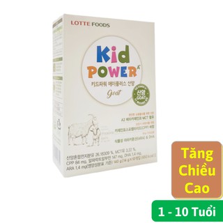 Sữa Dê Lotte Foods Kid Power A+ Hộp giấy 10 thanh 140g - date 6/2021 - Nam Hàn