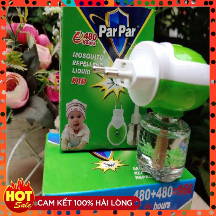 [Mã DUCT30KHP giảm 20%] đuổi muỗi parpar em bé chính hãng (1 máy + 1 lọ tinh dầu) - Đèn đuổi muỗi Hải Phòng